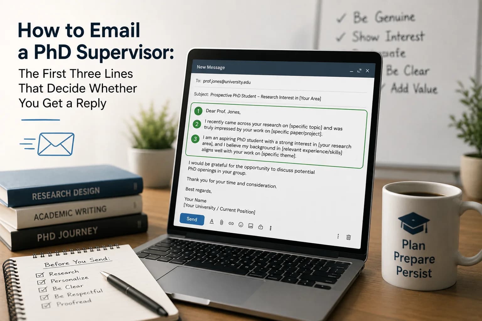 How to Email a PhD Supervisor: The First Three Lines That Decide Whether You Get a Reply