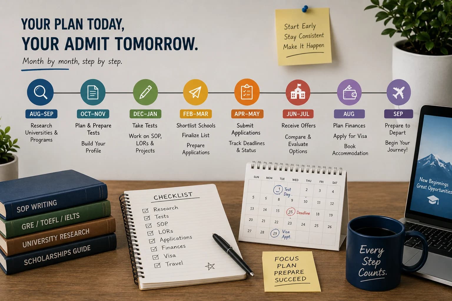 August 2026 to September 2027: The Month-by-Month Timeline for Fall 2027 Applicants