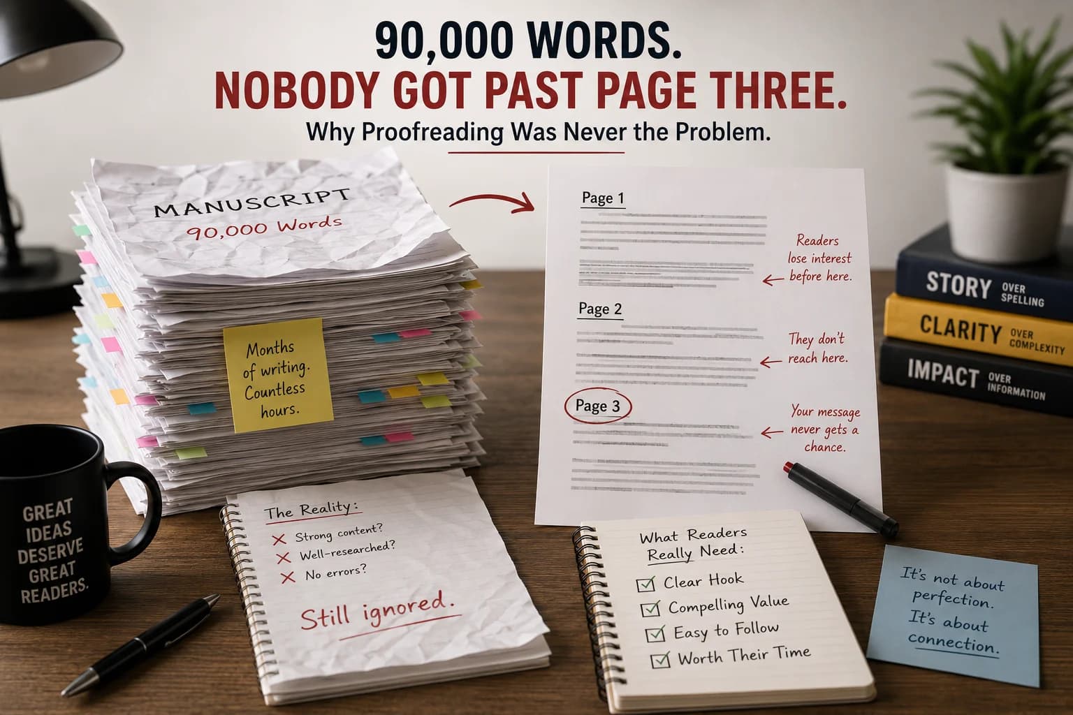 Ninety Thousand Words and Nobody Got Past Page Three: Why Proofreading Was Never the Problem